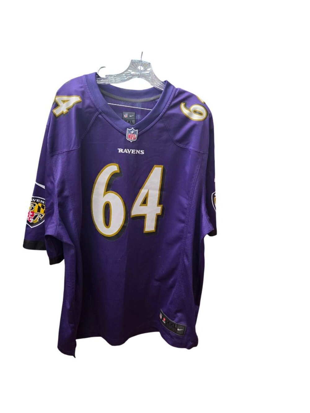 Baltimore Ravens Nike NFL On Field Jersey XXL Purple Player #64 Mens Shirt